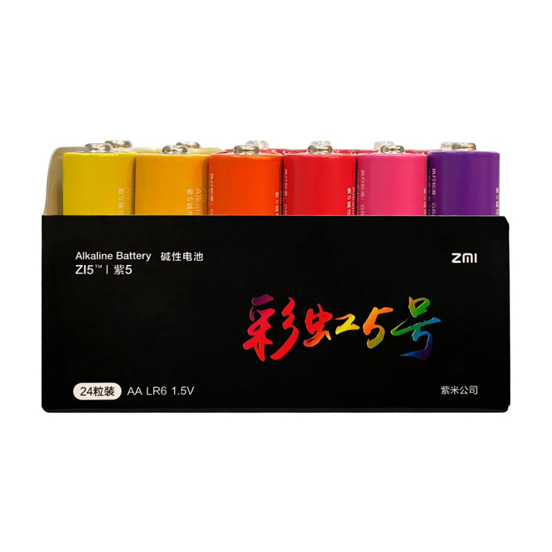 Батарейка алкалиновые Xiaomi ZMI Rainbow Zi5 типа AA (24 шт.) - фото 1