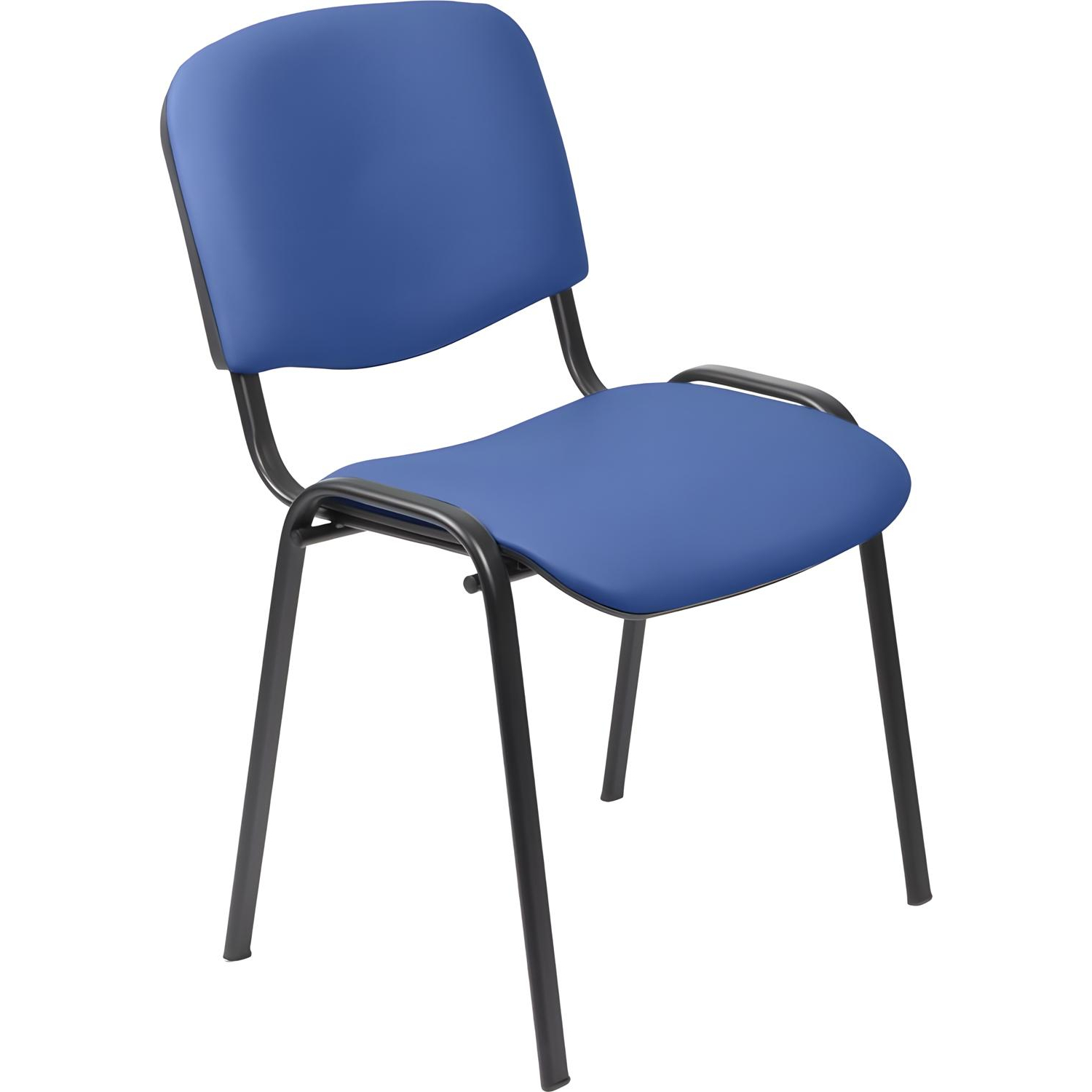 Стул UA_EChair Rio(ИЗО/ISO) черный, к/з синий  V-15 - фото 1