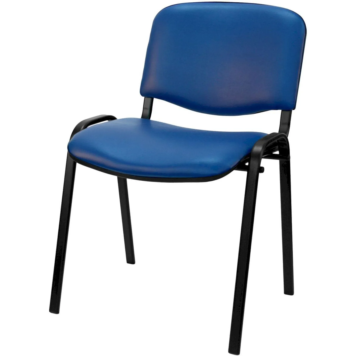 Стул UA_EChair Rio(ИЗО/ISO) черный, к/з синий  V-15 - фото 5