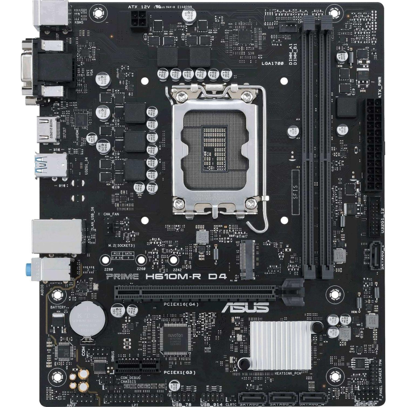 Материнская плата ASUS PRIME H610M-R D4-SI s1700 2xDDR4 mATX - фото 1