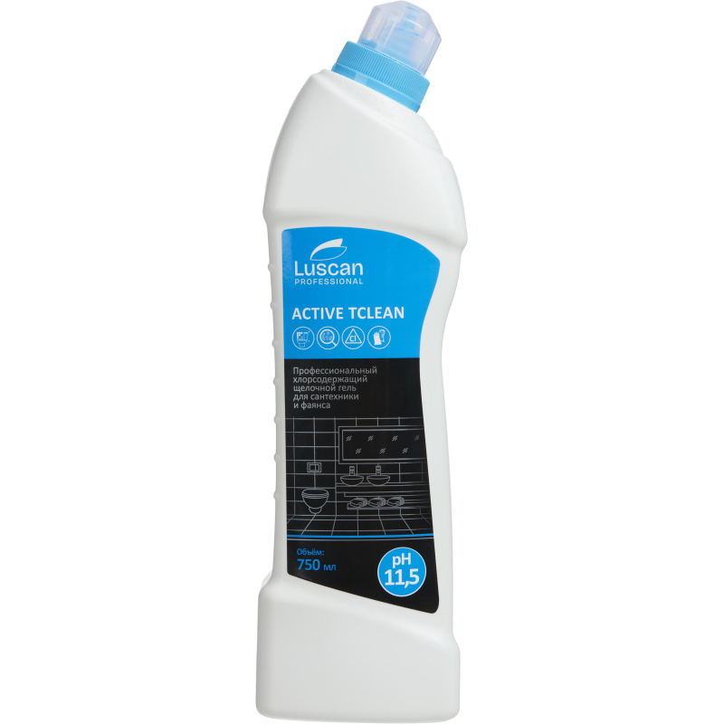 Профхим сантех щел гель с отбел/дез-эфф Luscan Prof/Active Тclean, 0,75л - фото 1
