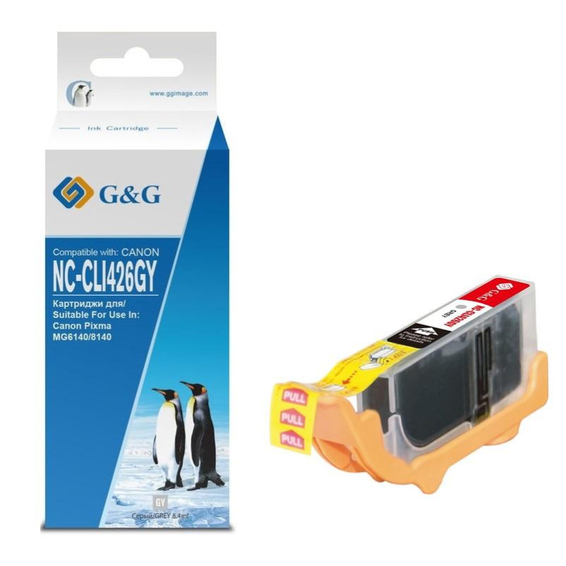 Картридж струйный G&amp;G CLI426GY серый  для Canon Pixma MG6140/MG8140 - фото 1