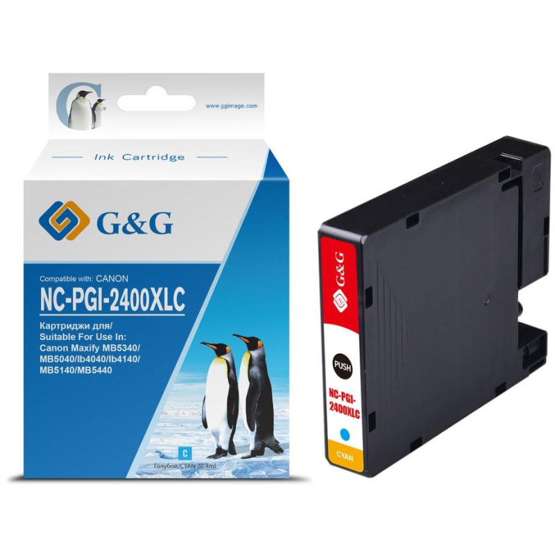 Картридж струйный G&amp;G PGI-2400XL С гол. для Canon MAXIFY iB4040/ МВ5040 - фото 1