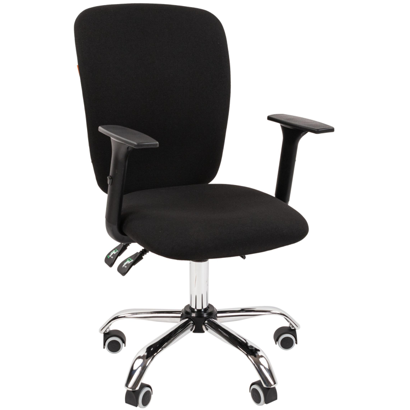 Кресло VT_EChair-319 ТС ткань черный хром - фото 1