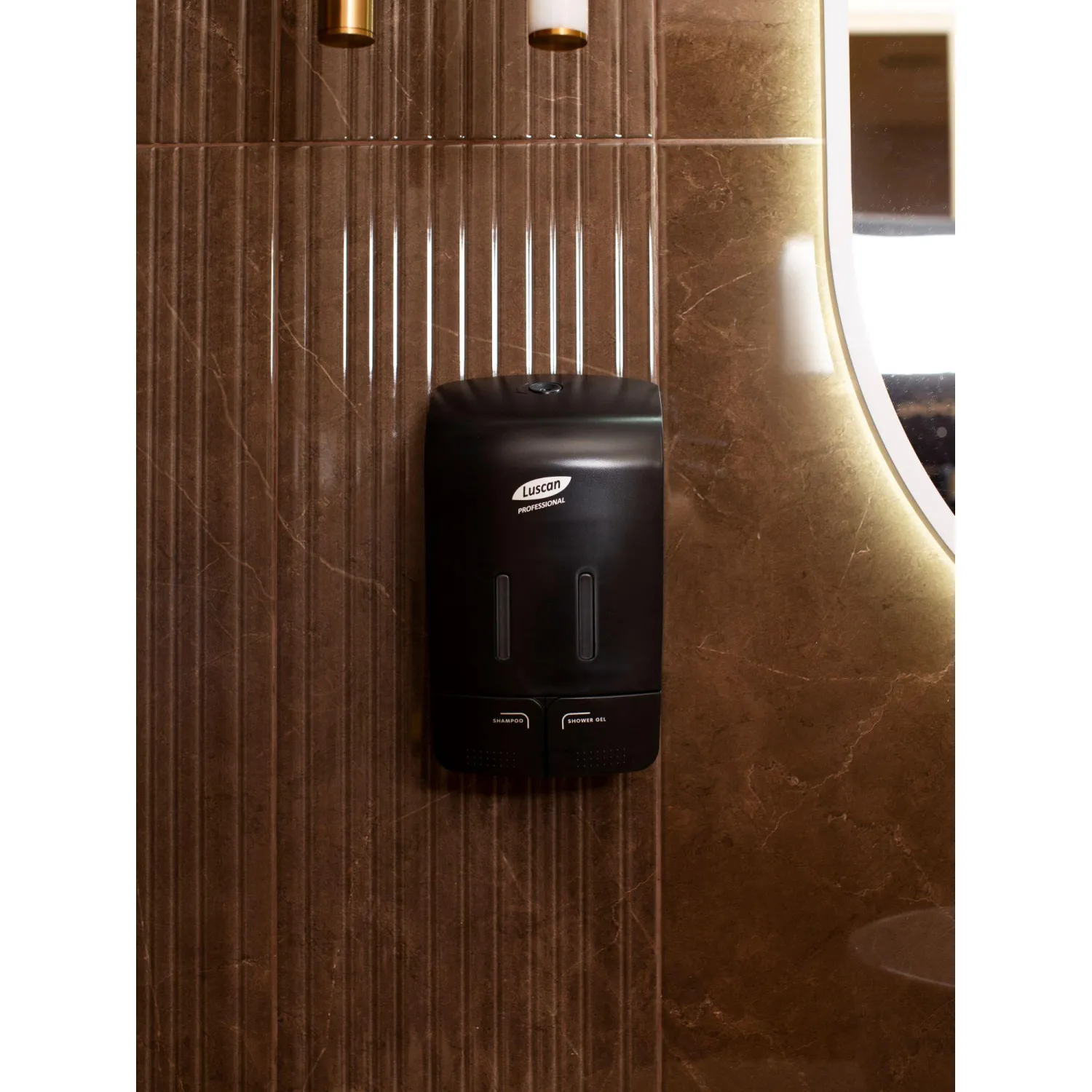 Дозатор для жидкого мыла Luscan Prof Etalon 2x550мл черный 151052 - фото 10