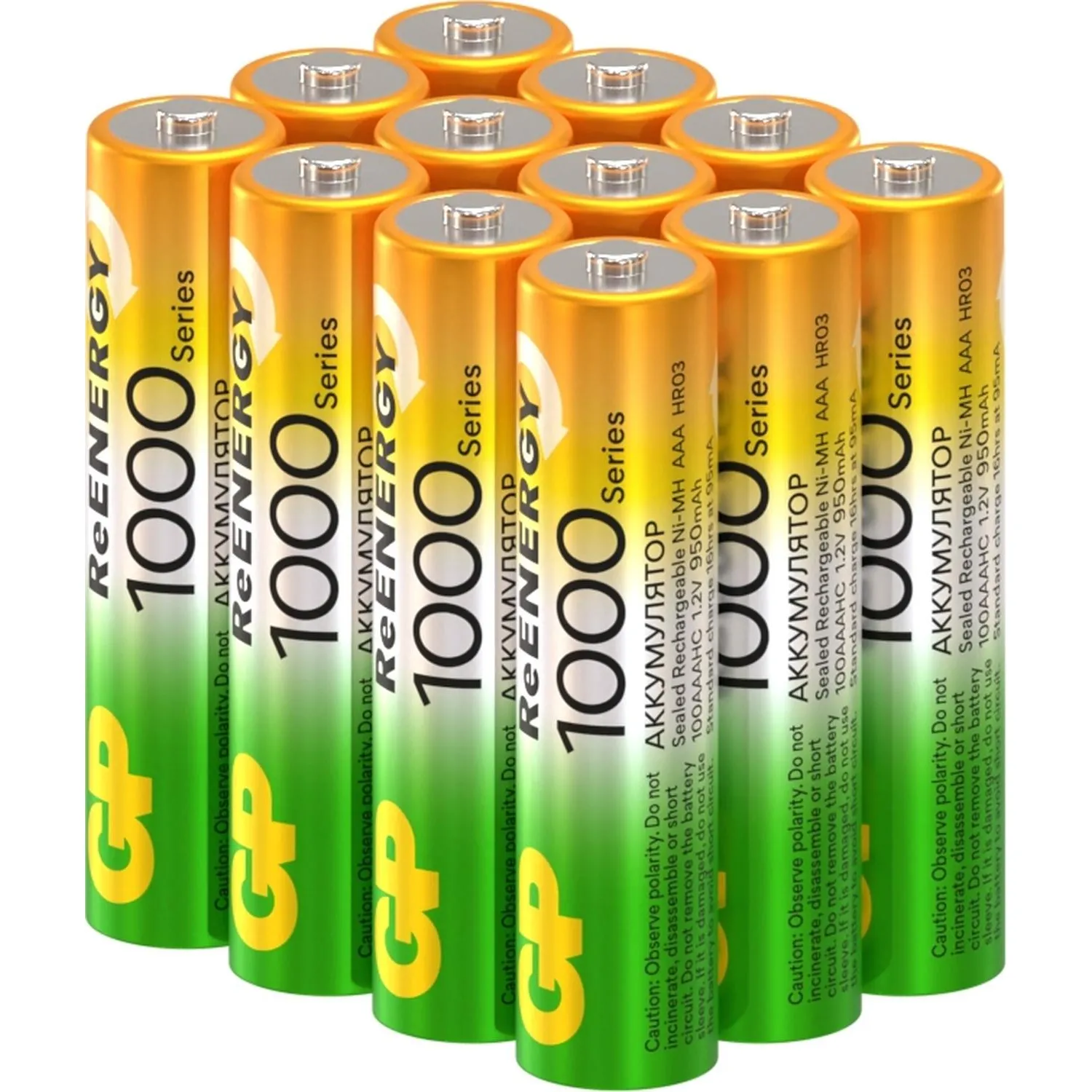 Аккумулятор GP GP100AAAHC-B12/100AAAHCRGY-B12 /312 ААА 1000(min950mAh)12шт - фото 4
