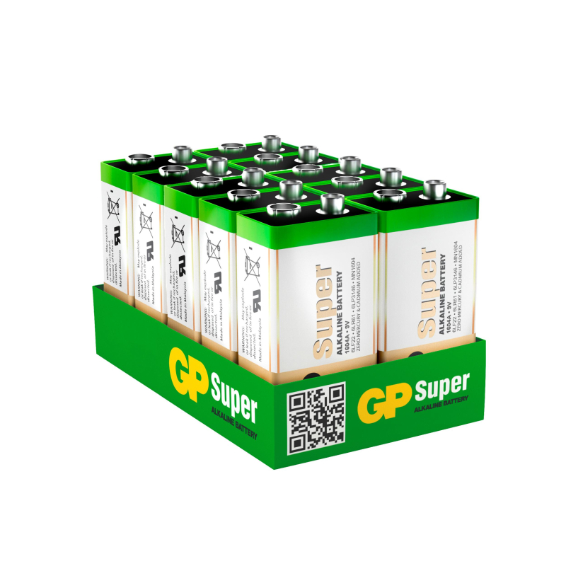 Батарейка GP Super 6LR61/1604A 1604A-5CR1/1604AA21-5CRSBC1 10 шт/уп, 1шт/бл - фото 2