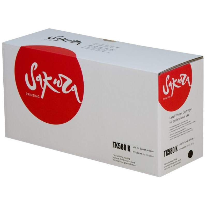 Картридж лазерный SAKURA TK-580K чер. для Kyocera Mita FS-5150DN/5250DN - фото 1
