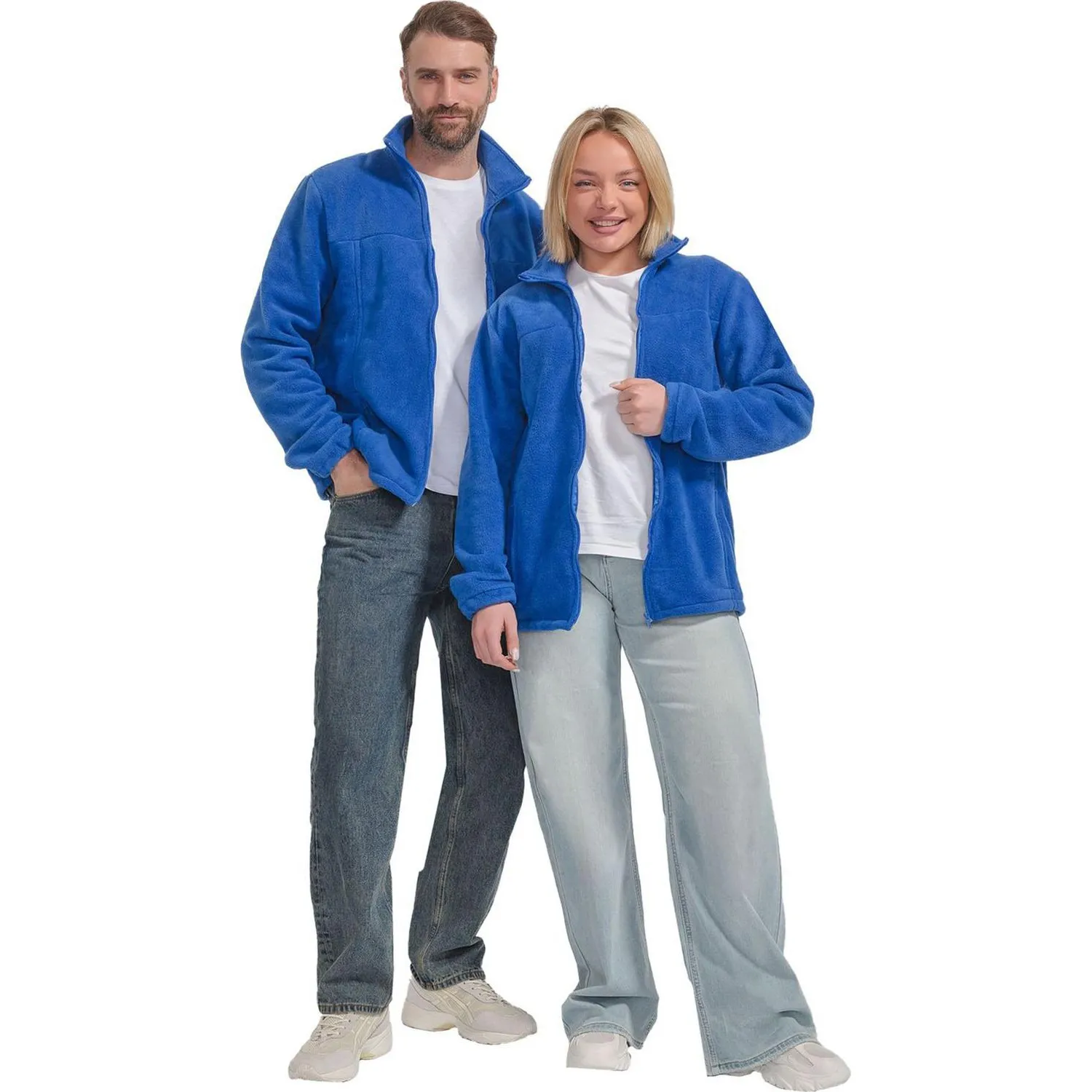 Толстовка флис (260 гр.) син.(р.40-42) р. 182-188 - фото 1