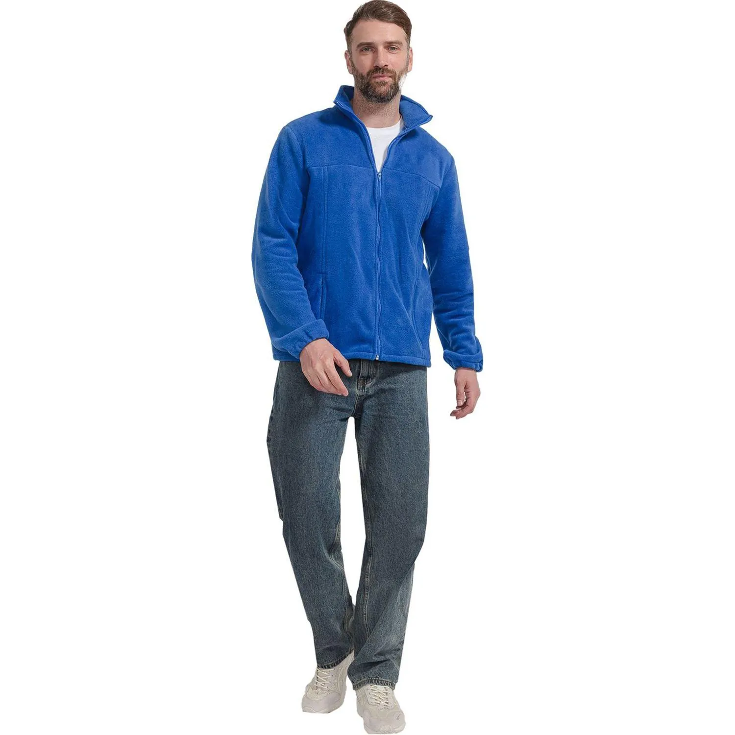 Толстовка флис (260 гр.) син.(р.40-42) р. 182-188 - фото 2