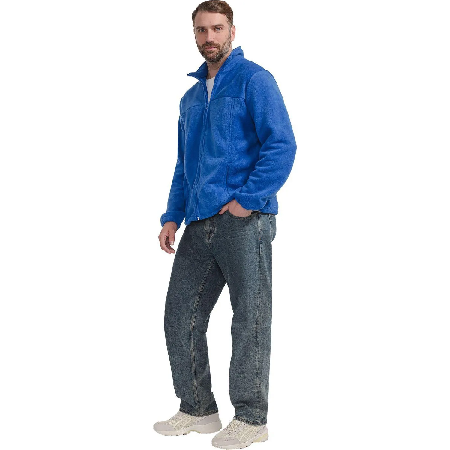 Толстовка флис (260 гр.) син.(р.40-42) р. 182-188 - фото 3