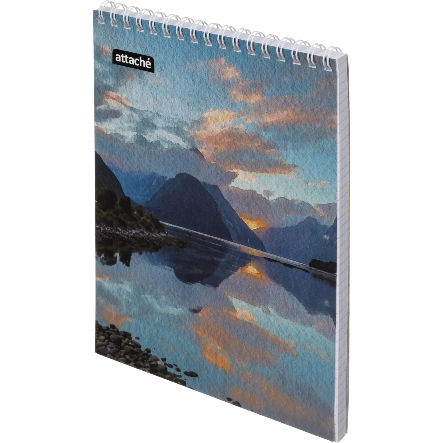 Блокнот А5,80л,клетка,метал.гребень,цв.обложка Природа,в ассорт - фото 5