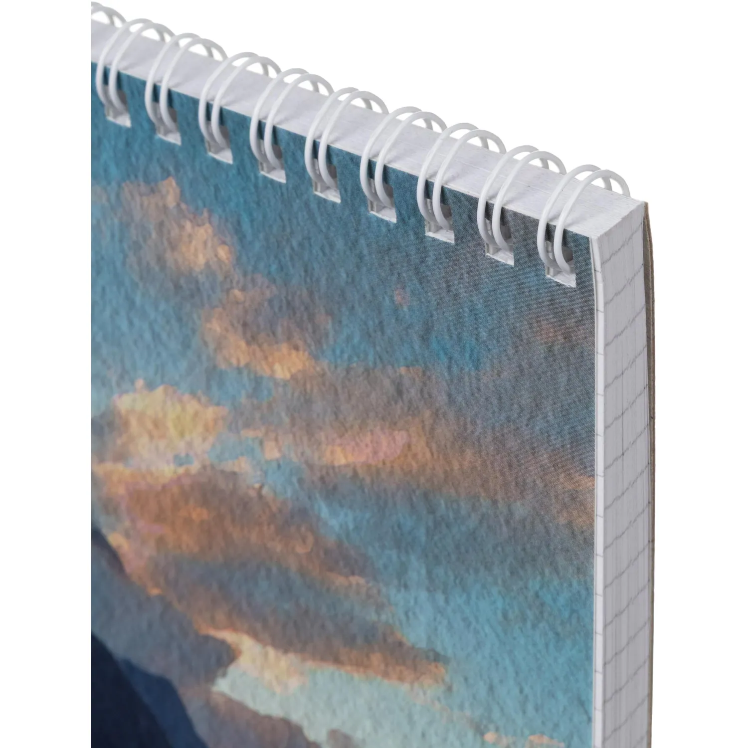 Блокнот А5,80л,клетка,метал.гребень,цв.обложка Природа,в ассорт - фото 6