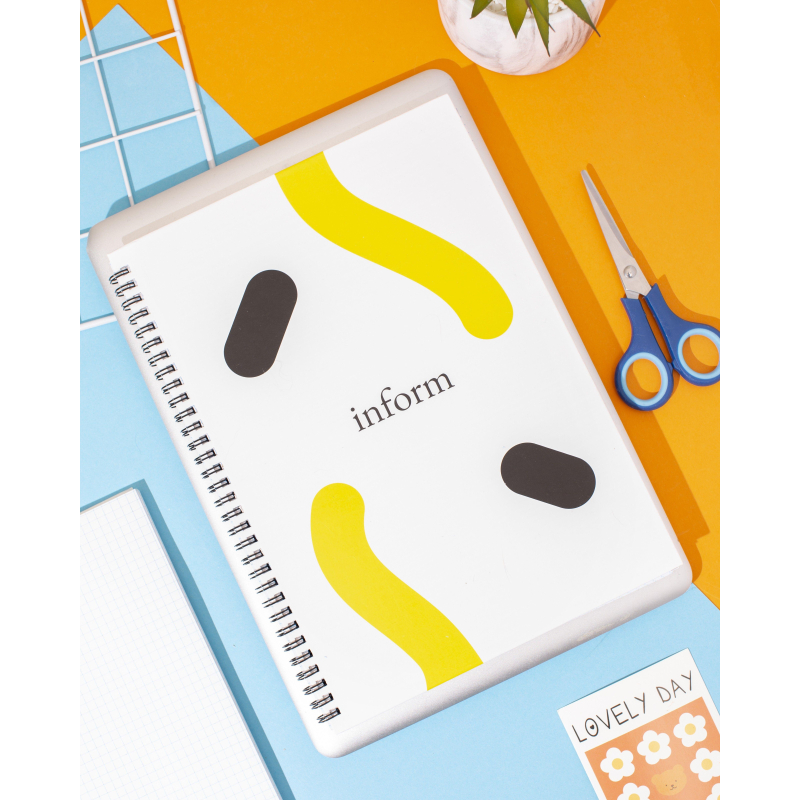 Бизнес-тетрадь Inform А4, 96л,клетка,тв.картон, мат.лам,черн.спираль - фото 9
