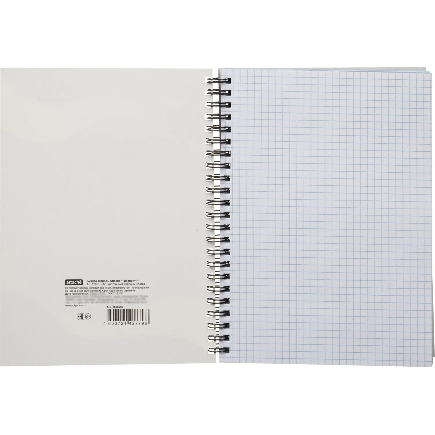 Бизнес-тетрадь А5 120л,спир,обл. карт в ассорт.Графити - фото 5