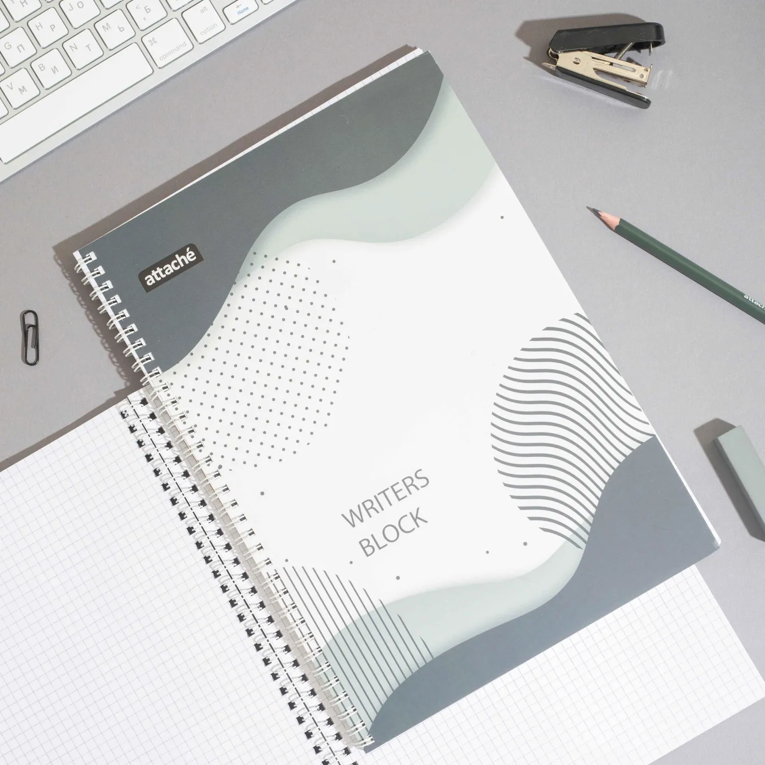 Бизнес-тетрадь Attache А4,80л,облиц. картон Графити - фото 9