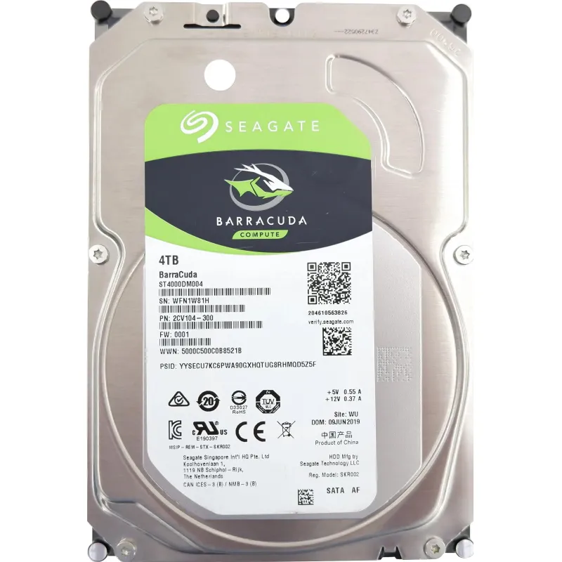 Жесткий диск Seagate BarraCuda 4TB, SATA, 5400rpm, 256MB(ST4000DM004) - фото 1