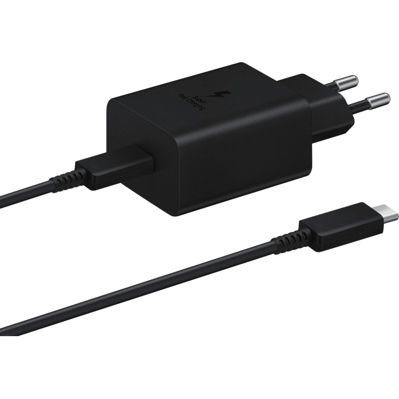 Зарядное устройство сетевое, 45Вт, USB-C+каб, Samsung EP-T4510XBEG(RU/WW) - фото 3