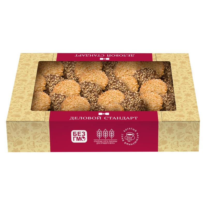 Печенье сдобное Деловой Стандарт Печенье с фундуком и шоколадом, 340г - фото 1