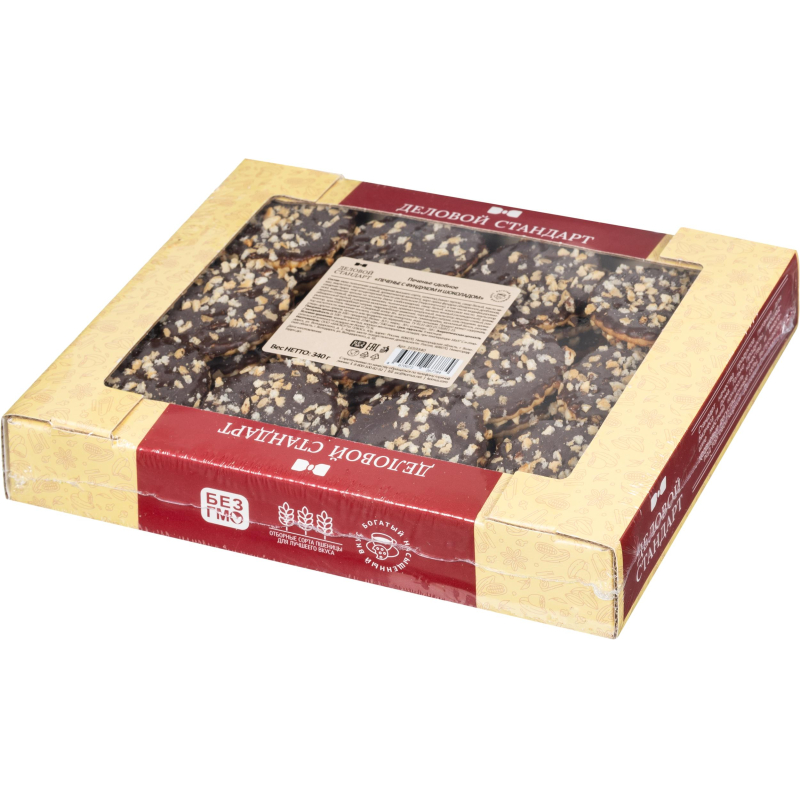 Печенье сдобное Деловой Стандарт Печенье с фундуком и шоколадом, 340г - фото 6
