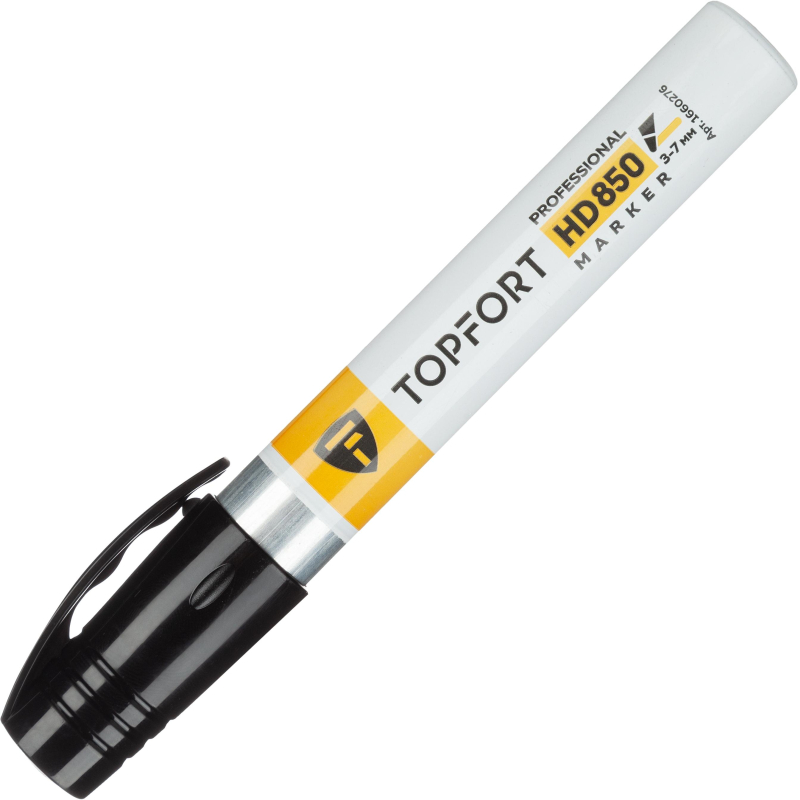 Маркер для агрессивной среды TOPFORT HD 850 черный 3-7мм скош. наконечник - фото 5