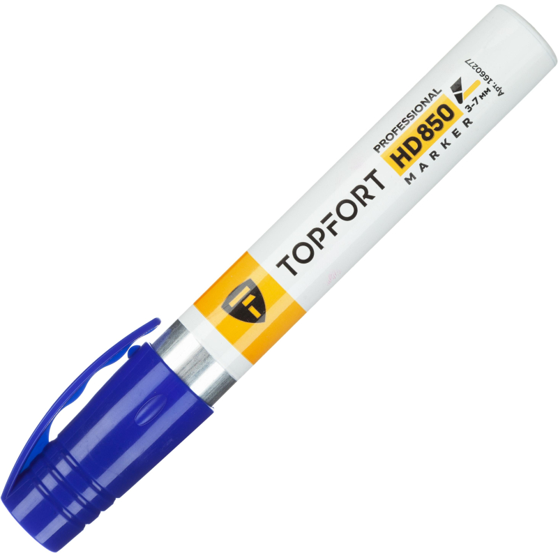 Маркер для агрессивной среды TOPFORT HD 850 синий 3-7мм скош. наконечник - фото 5