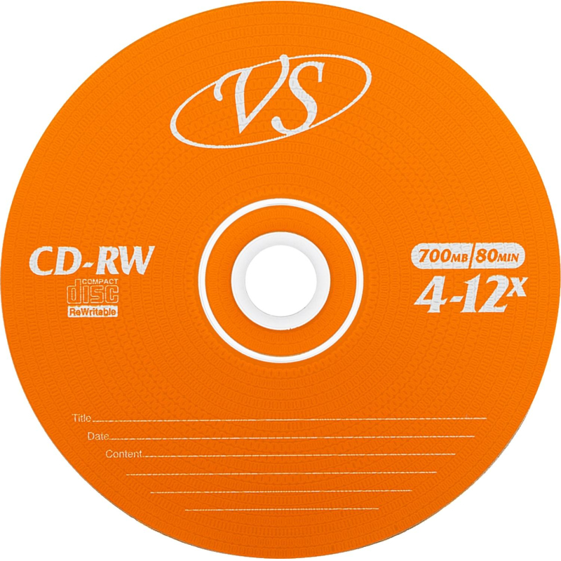 Носители информации CD-RW, 4x-12x, VS, Slim/5, VSCDRWSL501 - фото 4