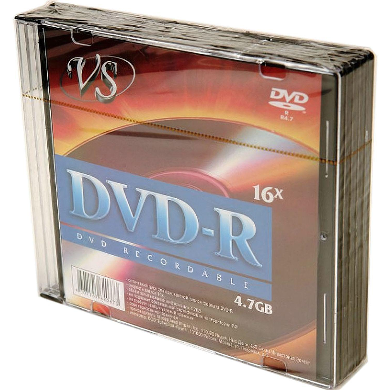 Носители информации DVD-R, 16x, VS, Slim/5, VSDVDRSL501 - фото 2