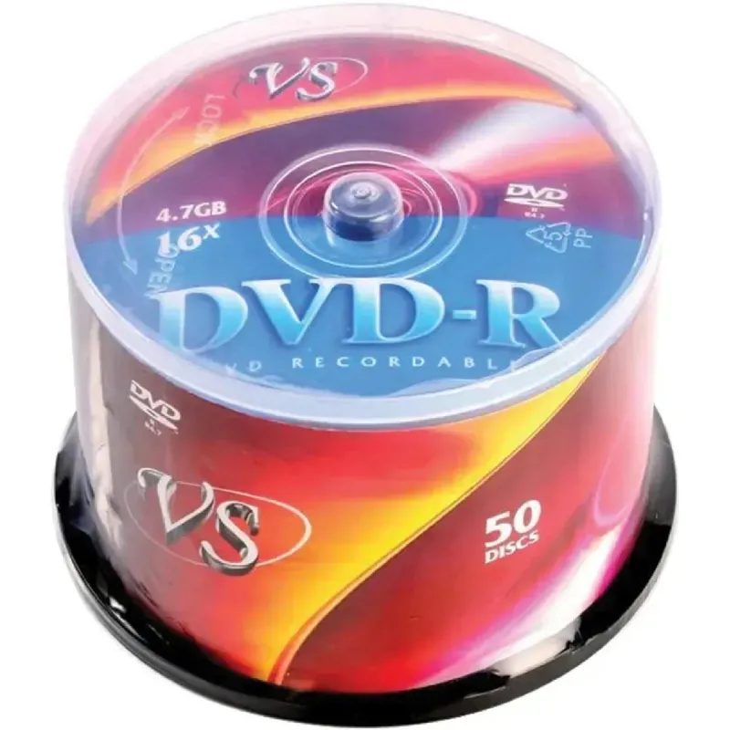 Носители информации DVD-R, 16x, VS, Cake/50, VSDVDRCB5001 - фото 1
