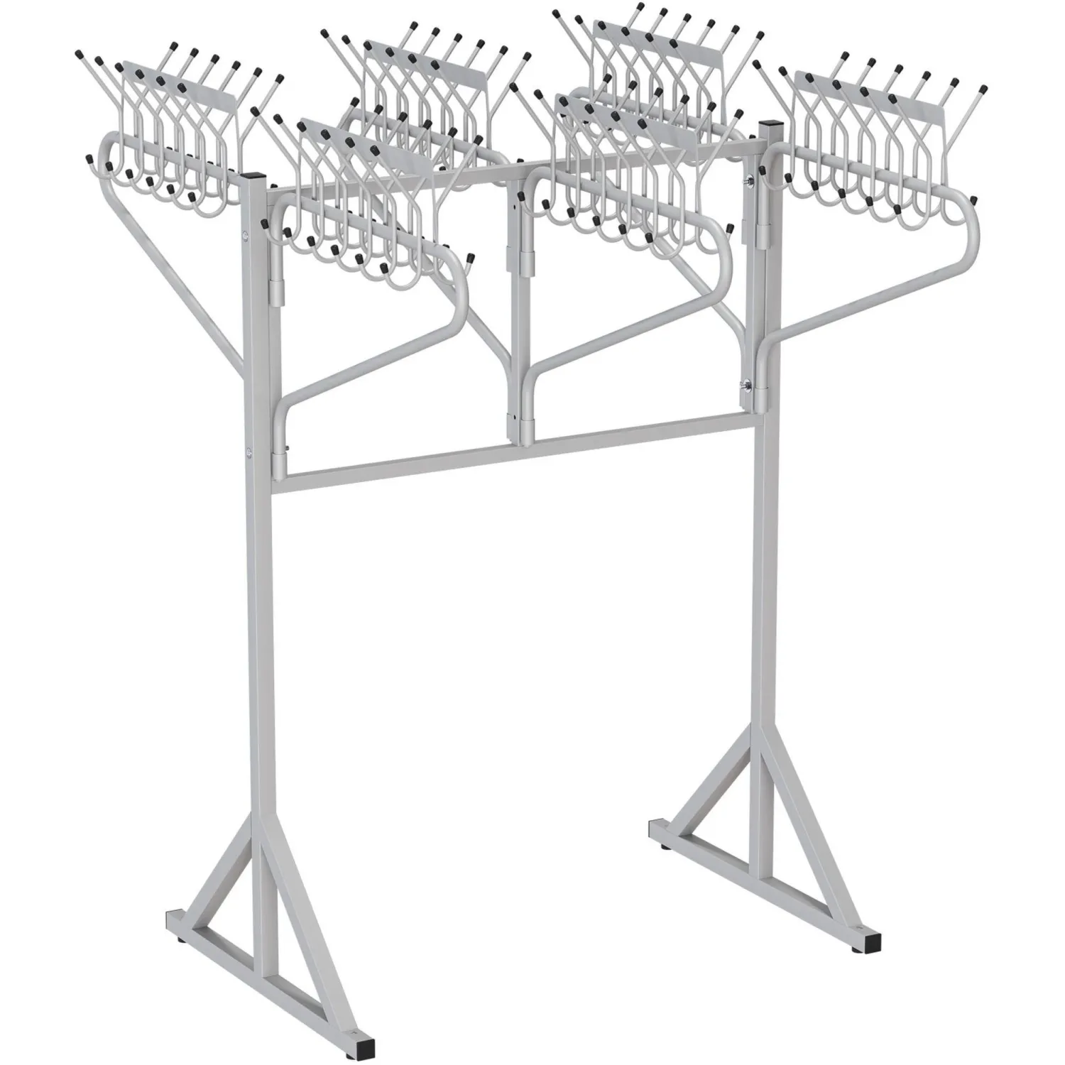 Вешалка AM_0MX гардеробная повор.крон6 /72 кр+для номерков метал 9006 муар - фото 1