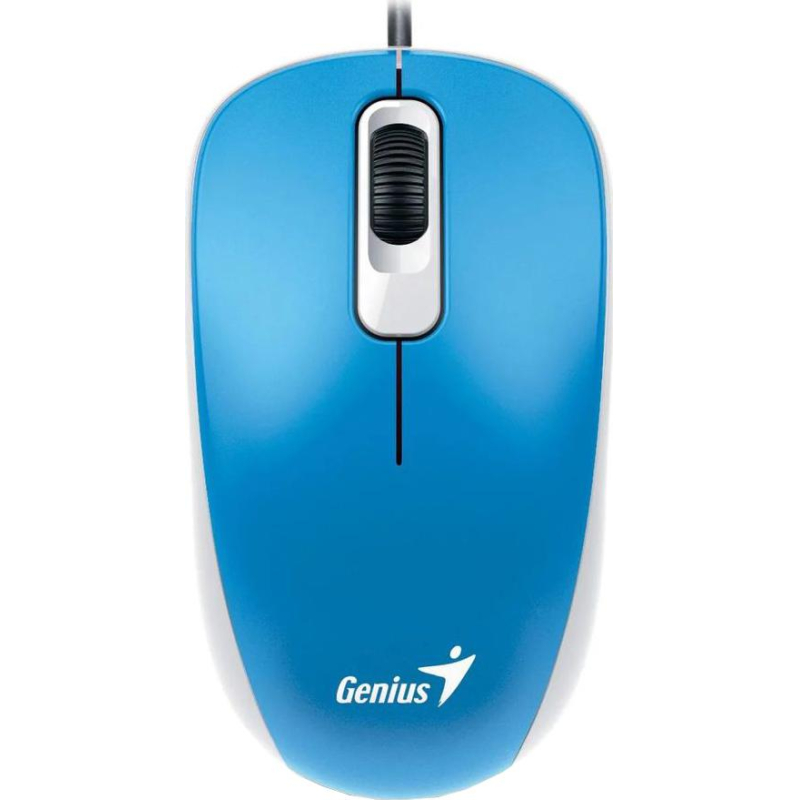 Мышь компьютерная Genius DX-110, USB,  1000 DPI,  синий - фото 1