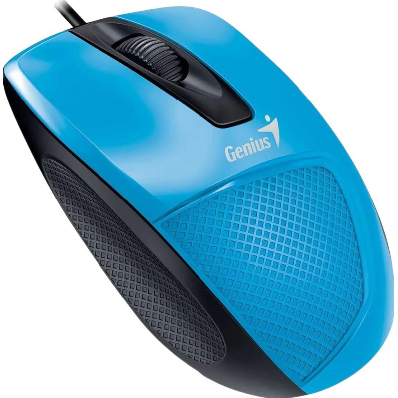 Мышь компьютерная Genius DX-150X, USB, 1000 DPI,кабель 1.5 м., синий - фото 2
