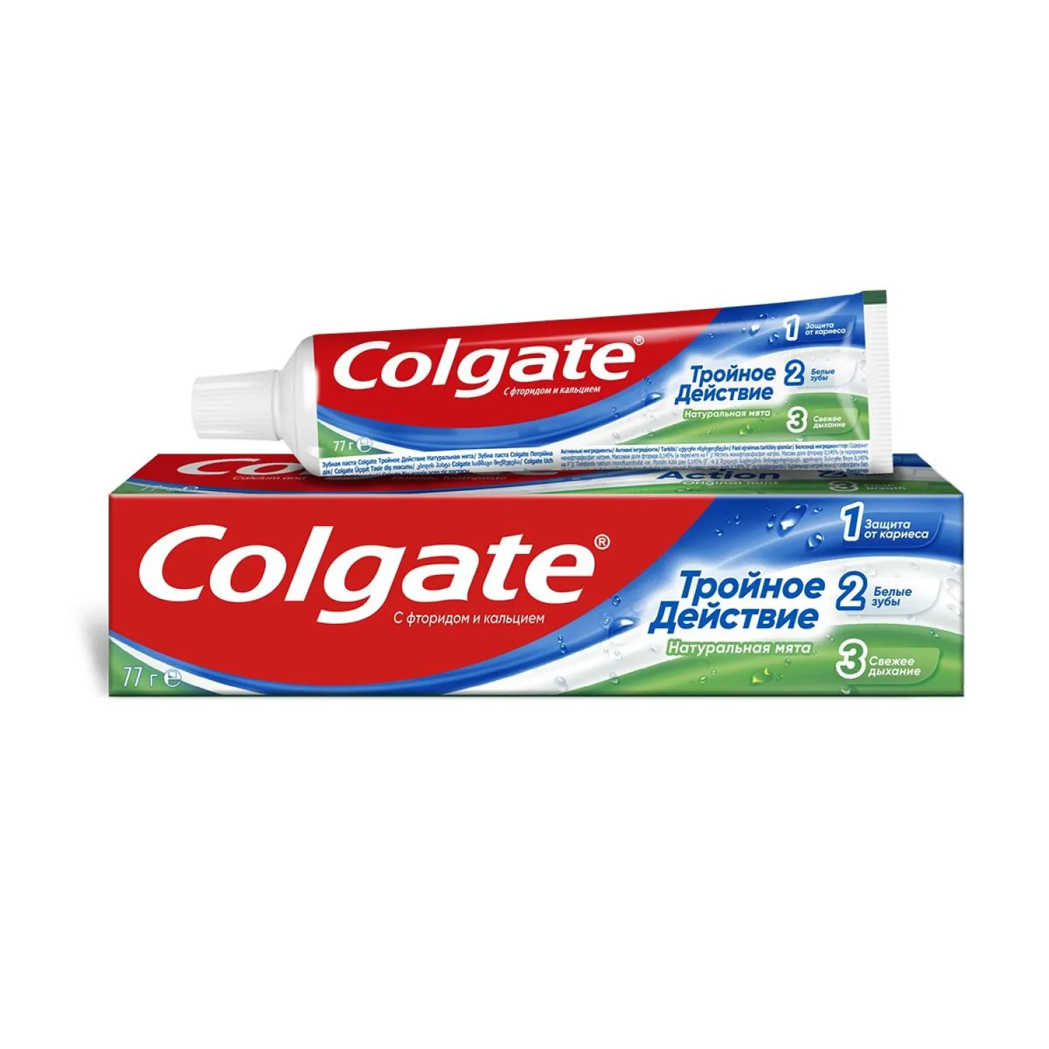 Зубная паста Colgate Тройное действие Натуральная мята комплексная 50 мл - фото 1