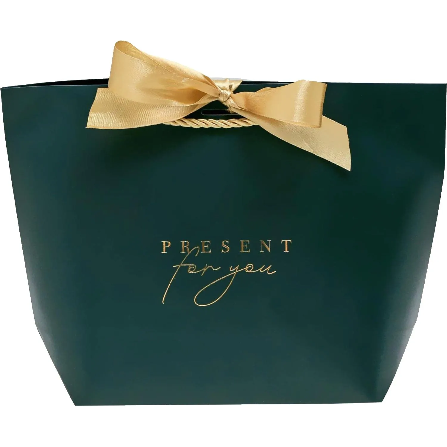Пакет подарочный Present for you, 28 х 20 х 9 см, темно-зел., 4785005 - фото 4