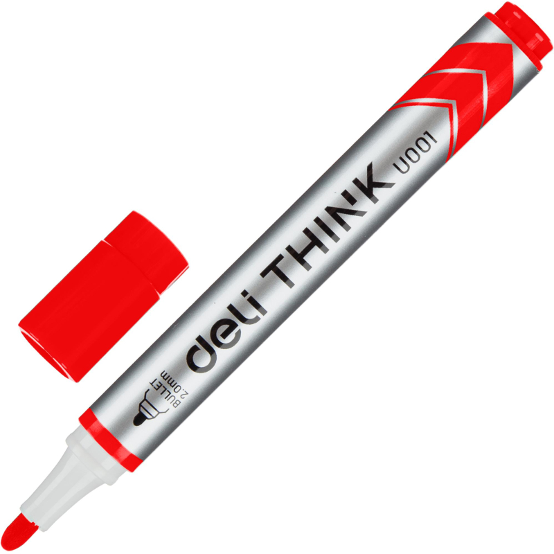 Набор маркеров для белых досок Deli Think 2 мм 4 цвета кругл.нак.EU00101 - фото 3