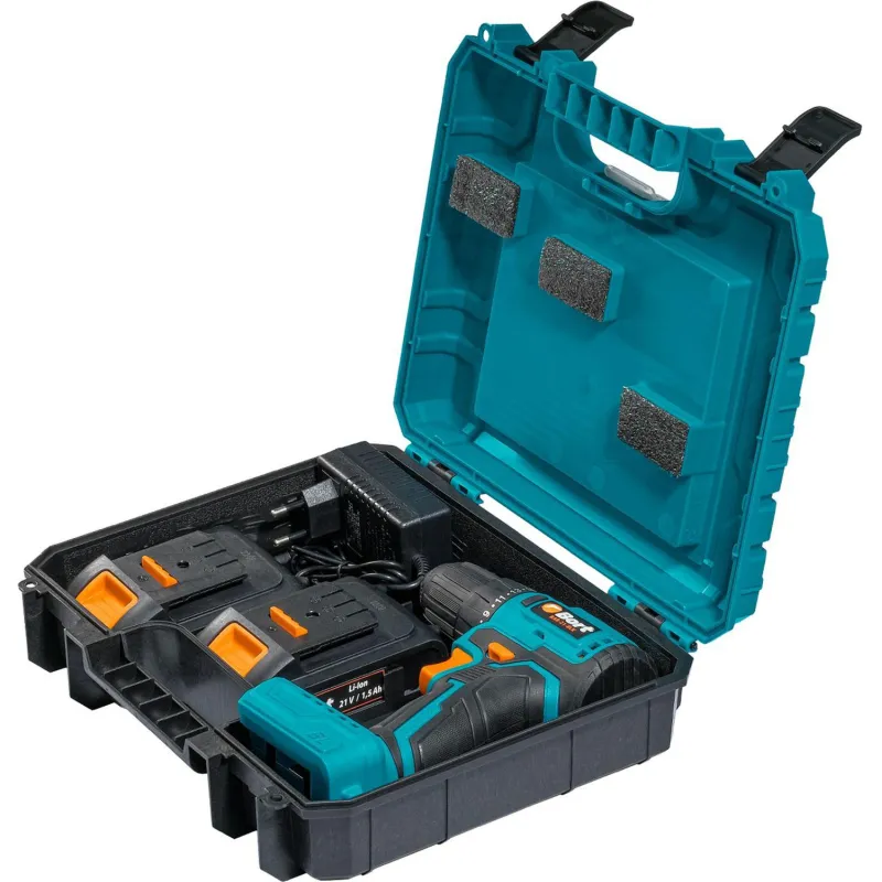 Дрель-шуруповерт аккум. бесщет. BORT BAB-21-BLK, 2АКБ(1,5Ач) (93413526) - фото 9