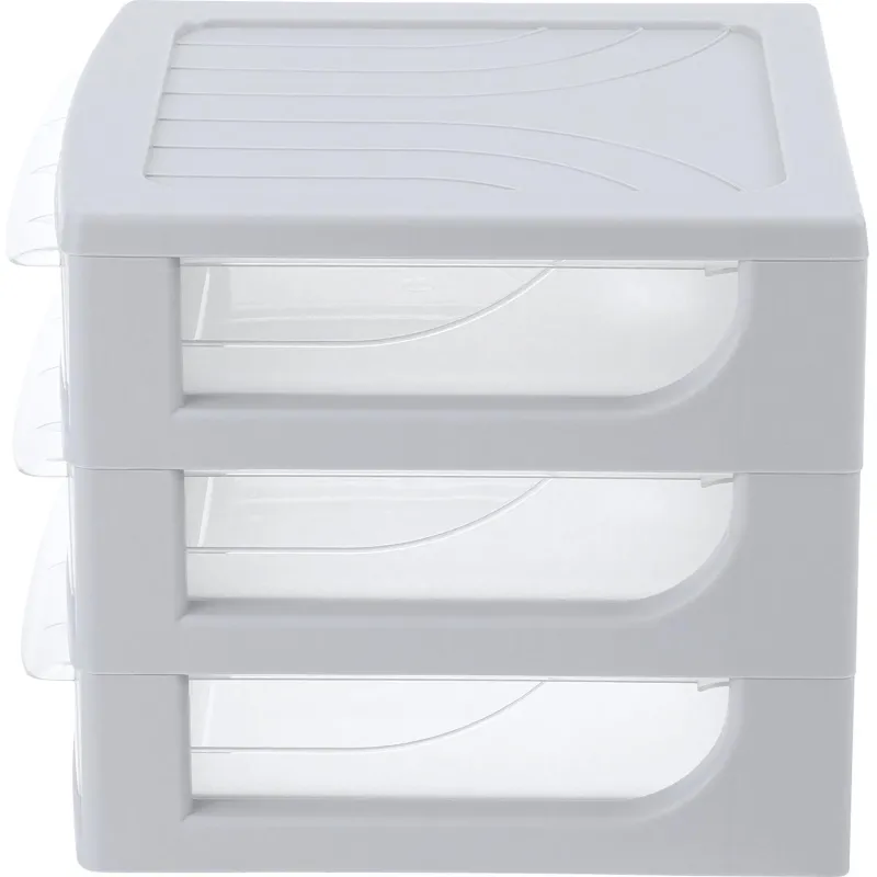 Бокс с выдвижными лотками А6 175х186х214мм 3выдв.отд, светло-сер. 433224030 - фото 4