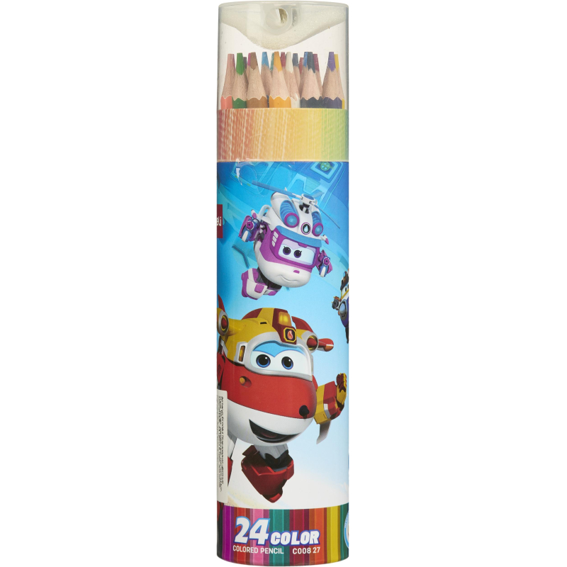 Карандаши цветные Deli Super Wings шестигран.,тополь 24цв/наб туба EC00827 - фото 1