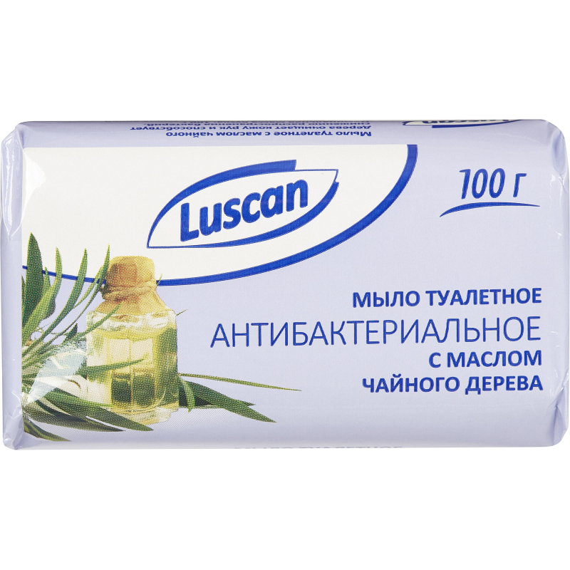 Мыло туалетное Luscan антибактериальное с маслом чайного дерева 100г - фото 2