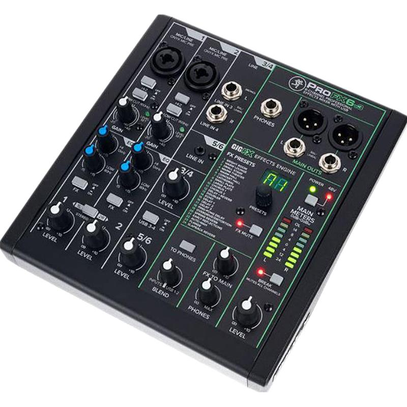 Микшерный пульт Mackie ProFX6v3, 6-канальный, с процессором эффектов - фото 1