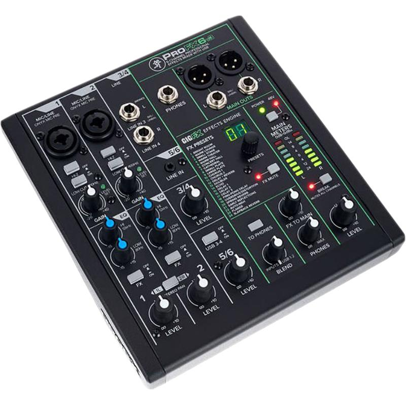 Микшерный пульт Mackie ProFX6v3, 6-канальный, с процессором эффектов - фото 2