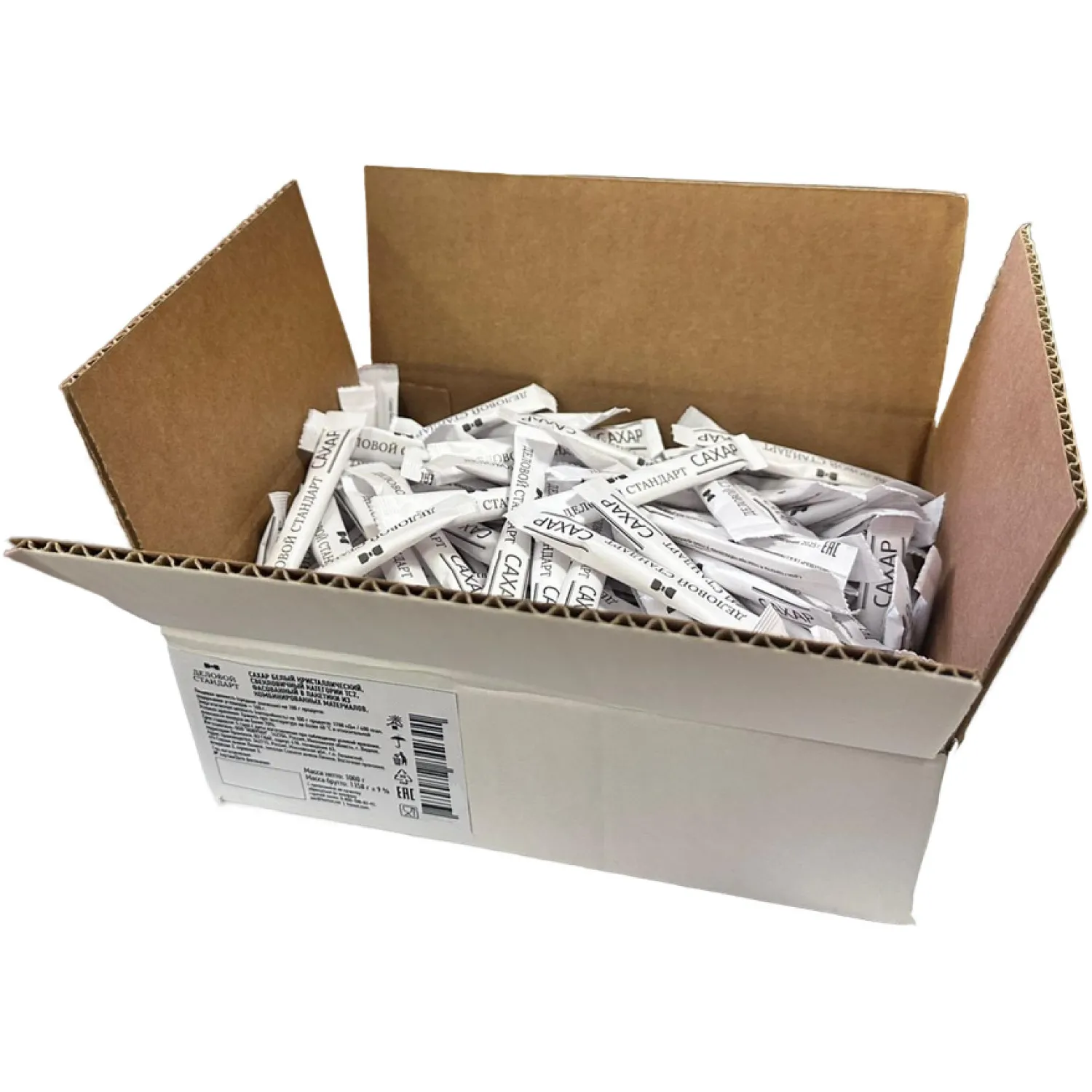 Сахар порционный в стиках Деловой стандарт белый 5 гр (2000шт/уп) - фото 4