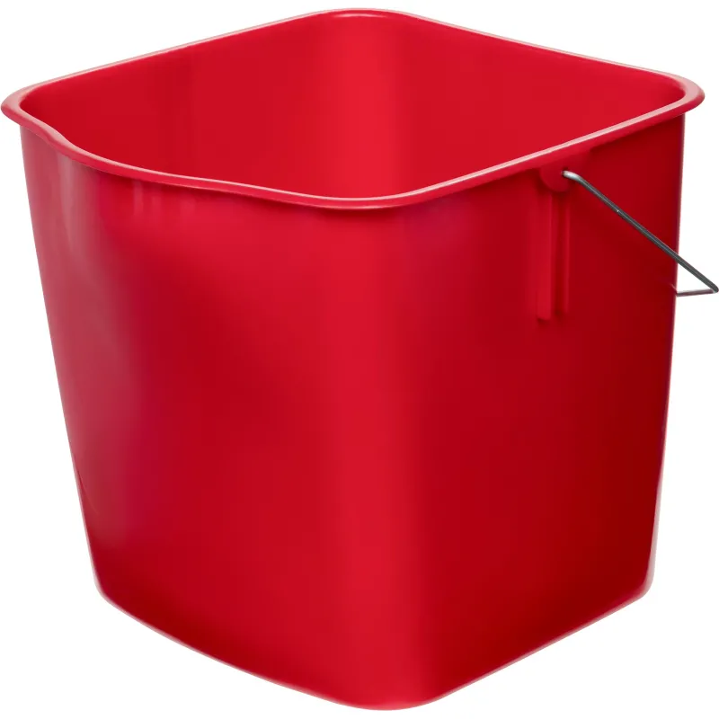 Ведро для тележки прямоугольное пластик красный 25л 25EC/4 - фото 1