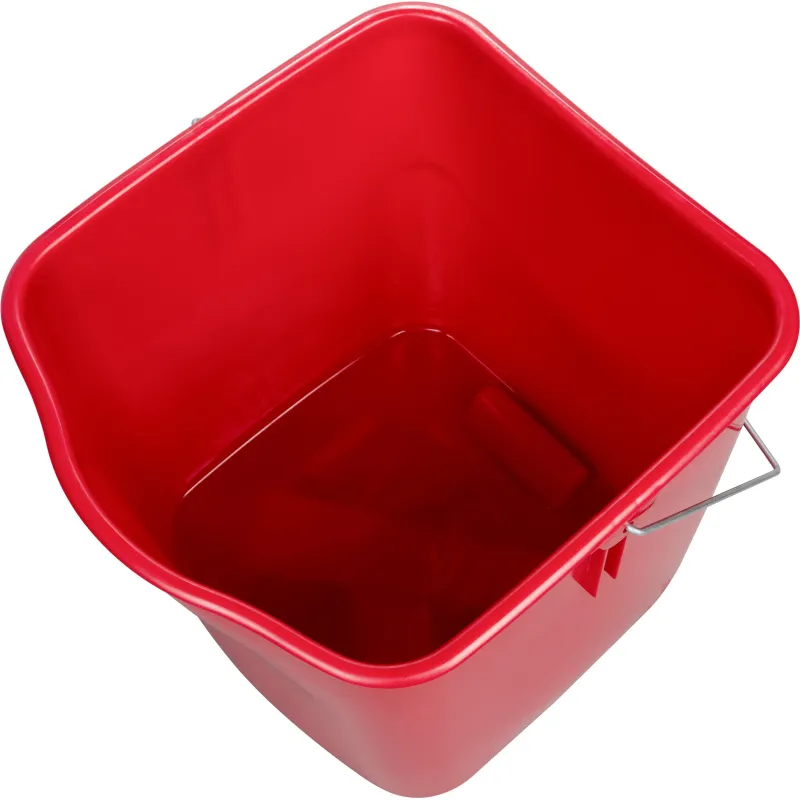 Ведро для тележки прямоугольное пластик красный 25л 25EC/4 - фото 2