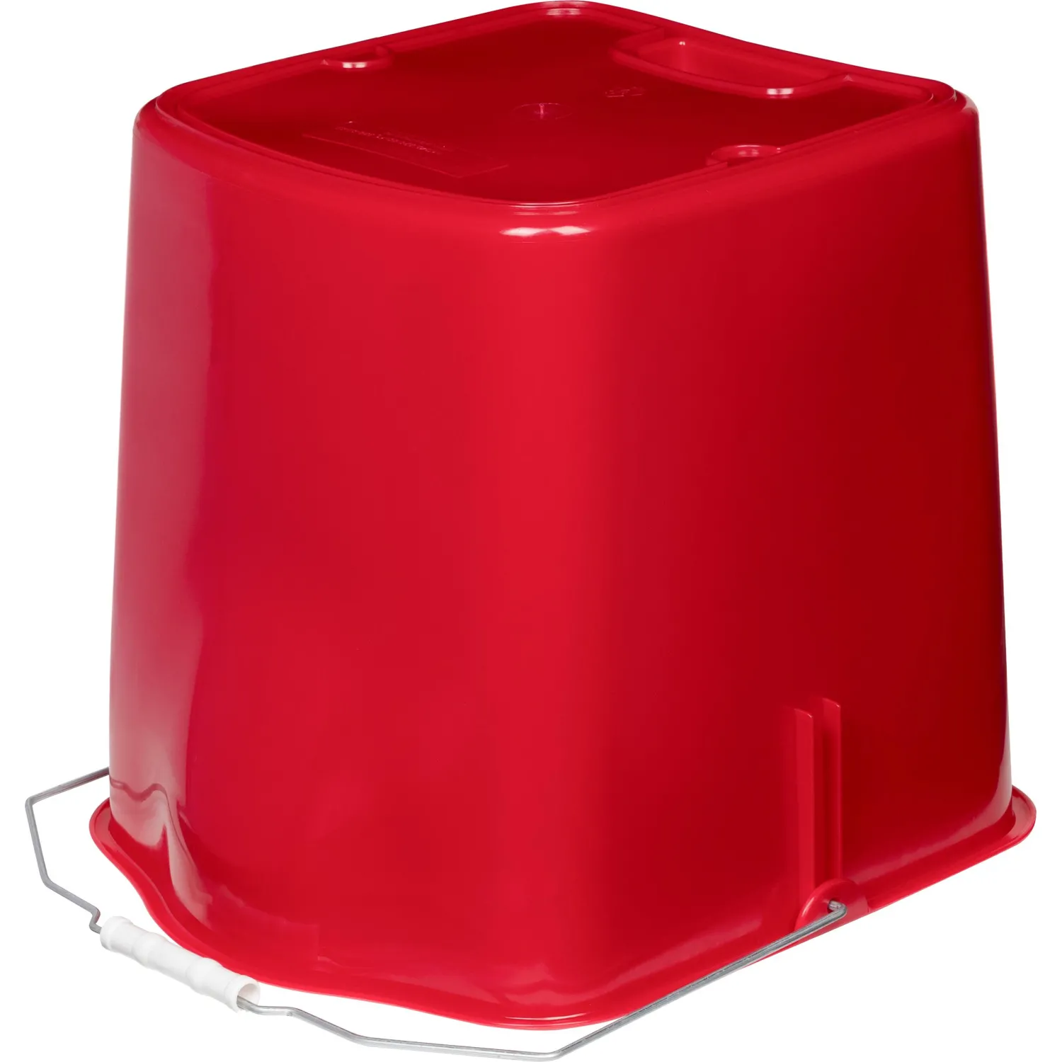 Ведро для тележки прямоугольное пластик красный 25л 25EC/4 - фото 3