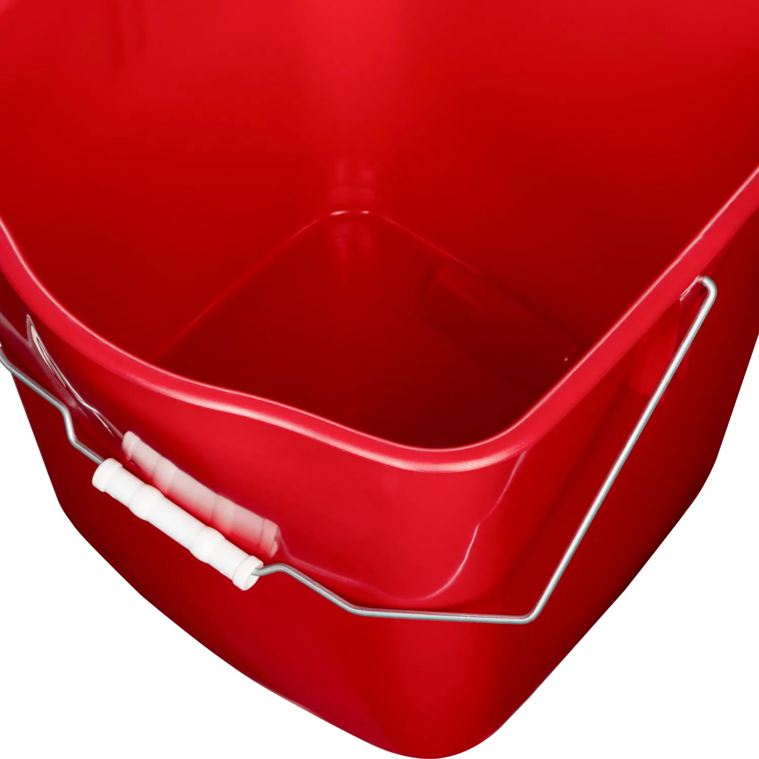 Ведро для тележки прямоугольное пластик красный 25л 25EC/4 - фото 4