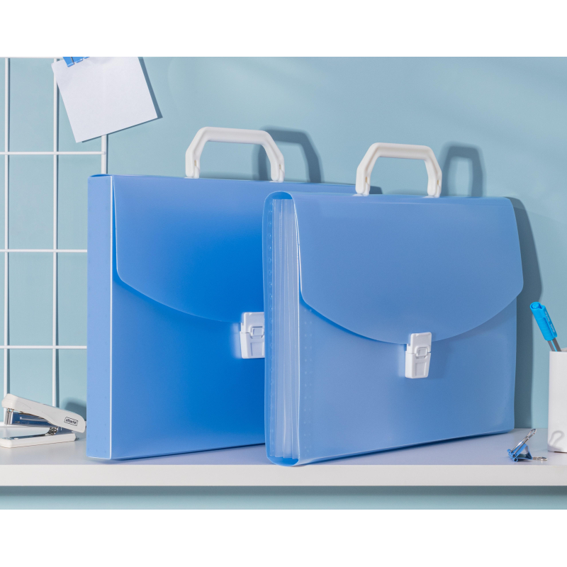 Папка-портфель пластик Attache Selection Breeze,А4, 6 отдел,700мкм, кожа - фото 7