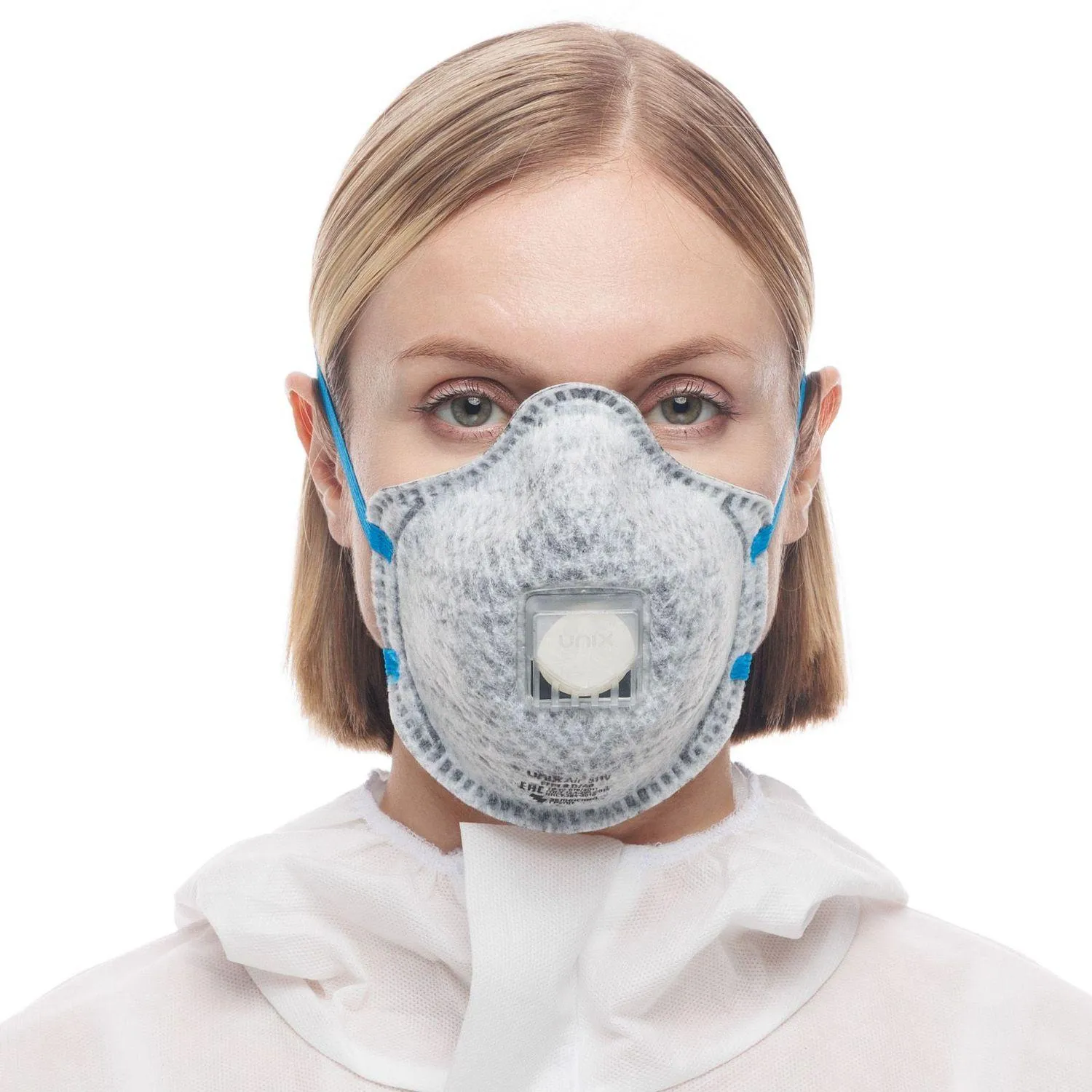 Полумаска фильтрующая UNIX Air 512V FFP2 R D/А0 3шт/уп - фото 4