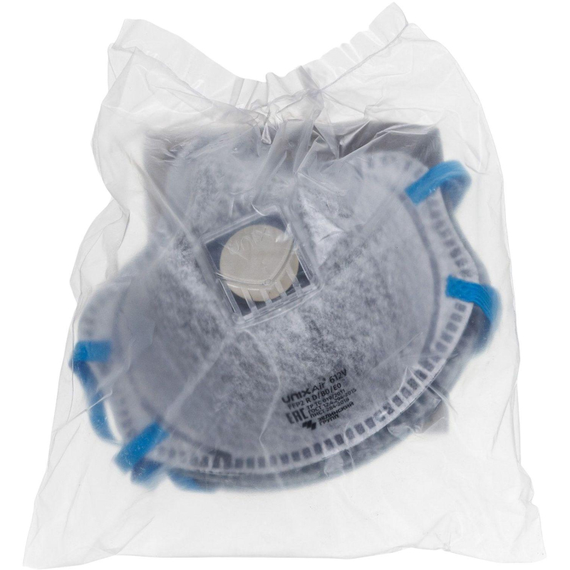 Полумаска фильтрующая UNIX Air 612V FFP2 R D/В0/Е0 3шт/уп - фото 6