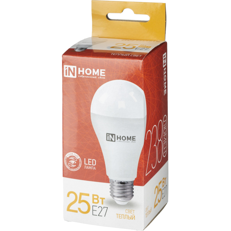 Лампа светодиодная LED-A65-VC 25Вт 230В Е27 3000К 2380 Лм IN HOME - фото 1